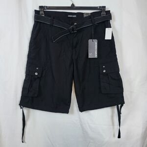 Modern Culture Men's Black Belted Casual Cargo Outdoor Summer‎ Shorts Sz 36 New